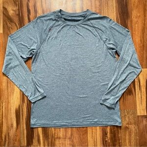 Rhone Mens long sleeve T-shirt size Large heather blue